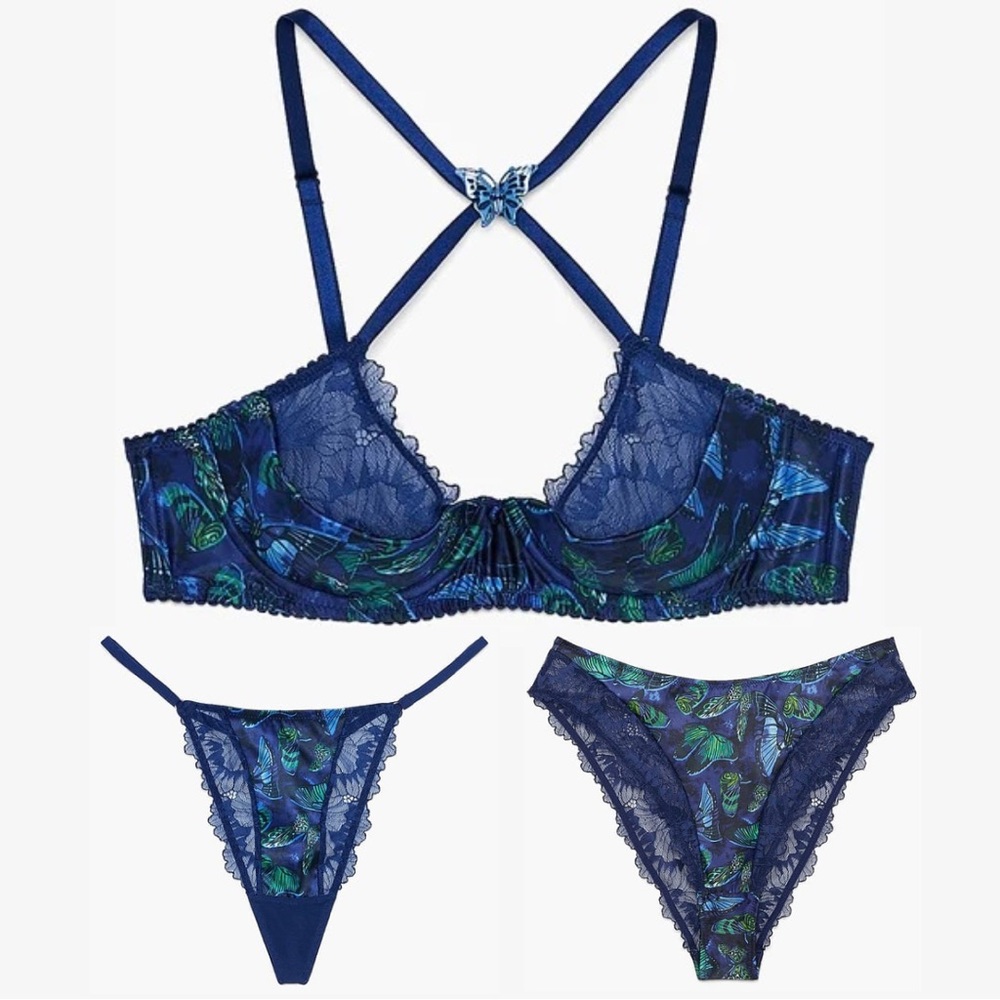 NEW! Savage X FENTY Sexy Stunning Butterfly Pin-up Set !!SOLD OUT RARE!!